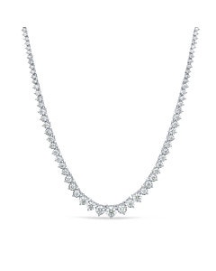 5 ct. tw. Round Graduated Riviera Tennis Necklace in 14k White Gold