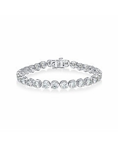 12 ct. tw. Round Lab Grown Diamond Tennis Bracelet  in 14k White Gold